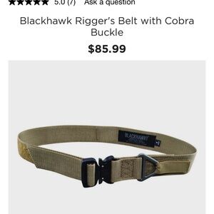 Blackhawk Rigger's Belt with Cobra Buckle Large